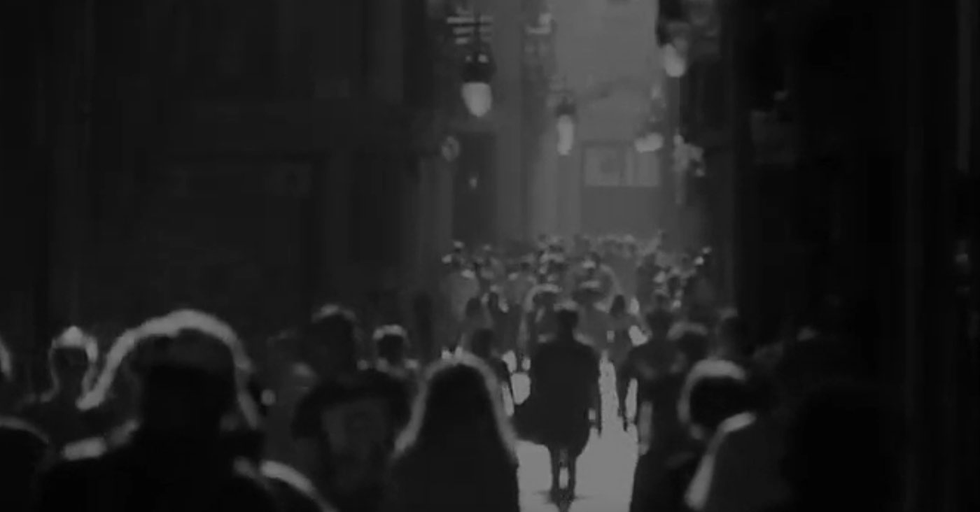 People walking in street