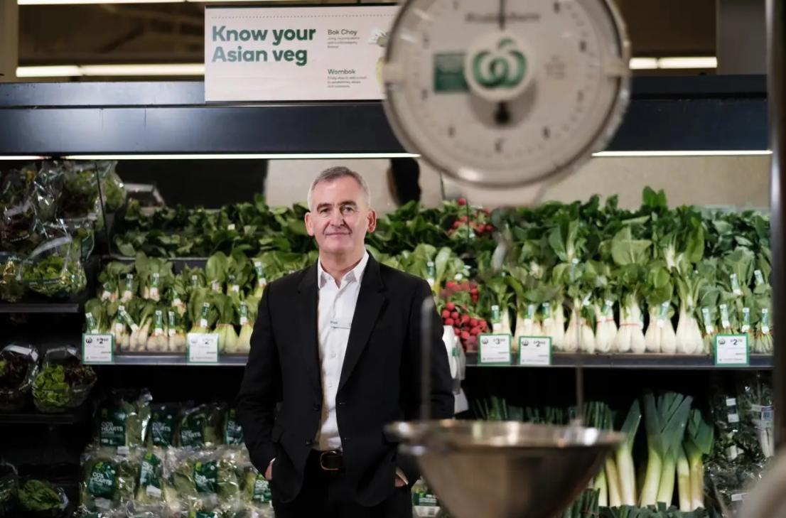 Woolworths boss Brad Banducci. UBS says food inflation was slightly higher at Woolworths in the December quarter compared with Coles. 