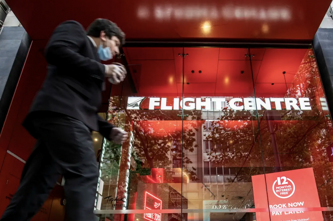 Flight Centre says leisure-holiday transactions are back at 47 per cent of pre-pandemic levels